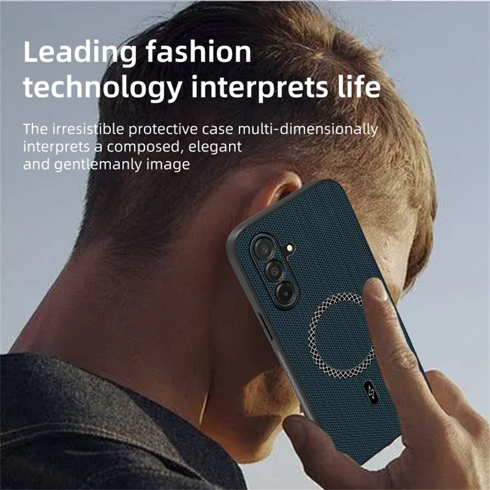 For Samsung Galaxy A27 5G Case Triangle Texture PU Leather Shockproof Ultra Thin Cover