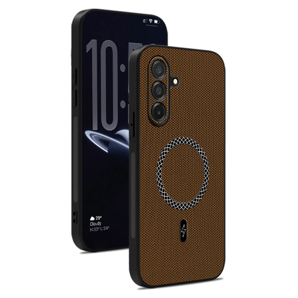 For Samsung Galaxy A27 5G Case Triangle Texture PU Leather Shockproof Ultra Thin Cover