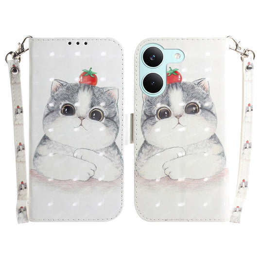 For Xiaomi Poco X8 Pro 5G / Redmi Turbo 5 5G Case Pattern Printing Leather Wallet Phone Cover with Wrist Strap