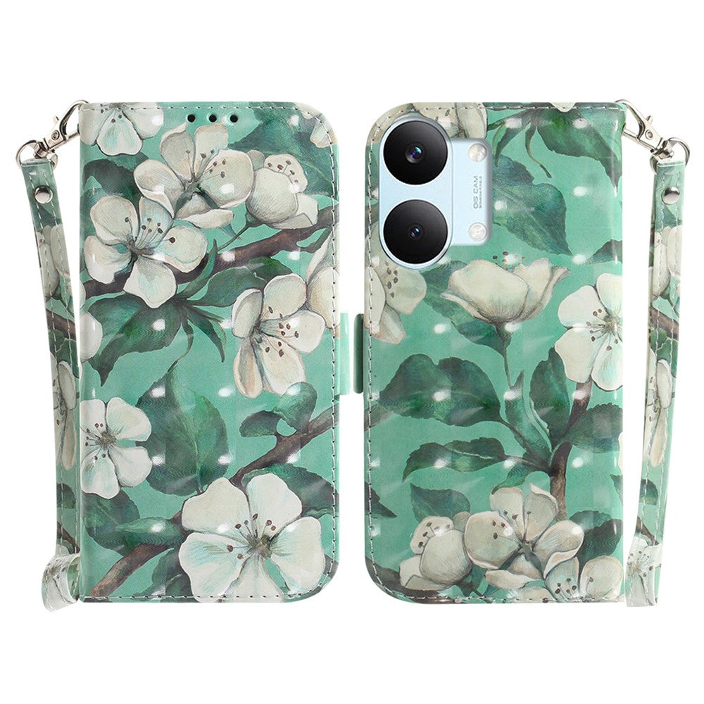 For Xiaomi Poco X8 Pro Max 5G / Redmi Turbo 5 Max 5G Case Pattern Printing Leather Wallet Phone Cover with Wrist Strap