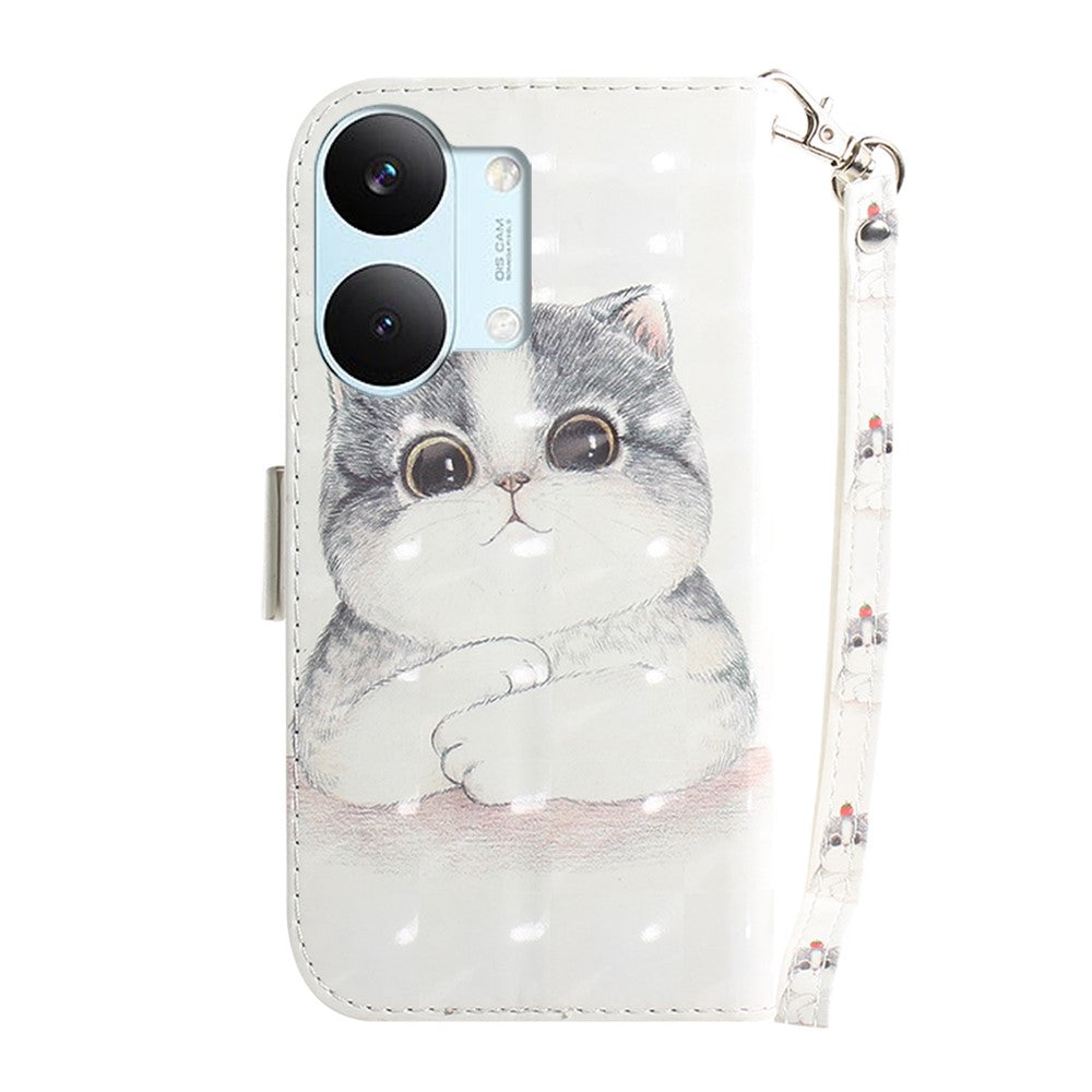 For Xiaomi Poco X8 Pro Max 5G / Redmi Turbo 5 Max 5G Case Pattern Printing Leather Wallet Phone Cover with Wrist Strap