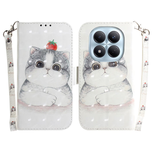 For Xiaomi Redmi Note 15 Pro 4G (Global) Case Pattern Printing Leather Wallet Phone Cover with Wrist Strap