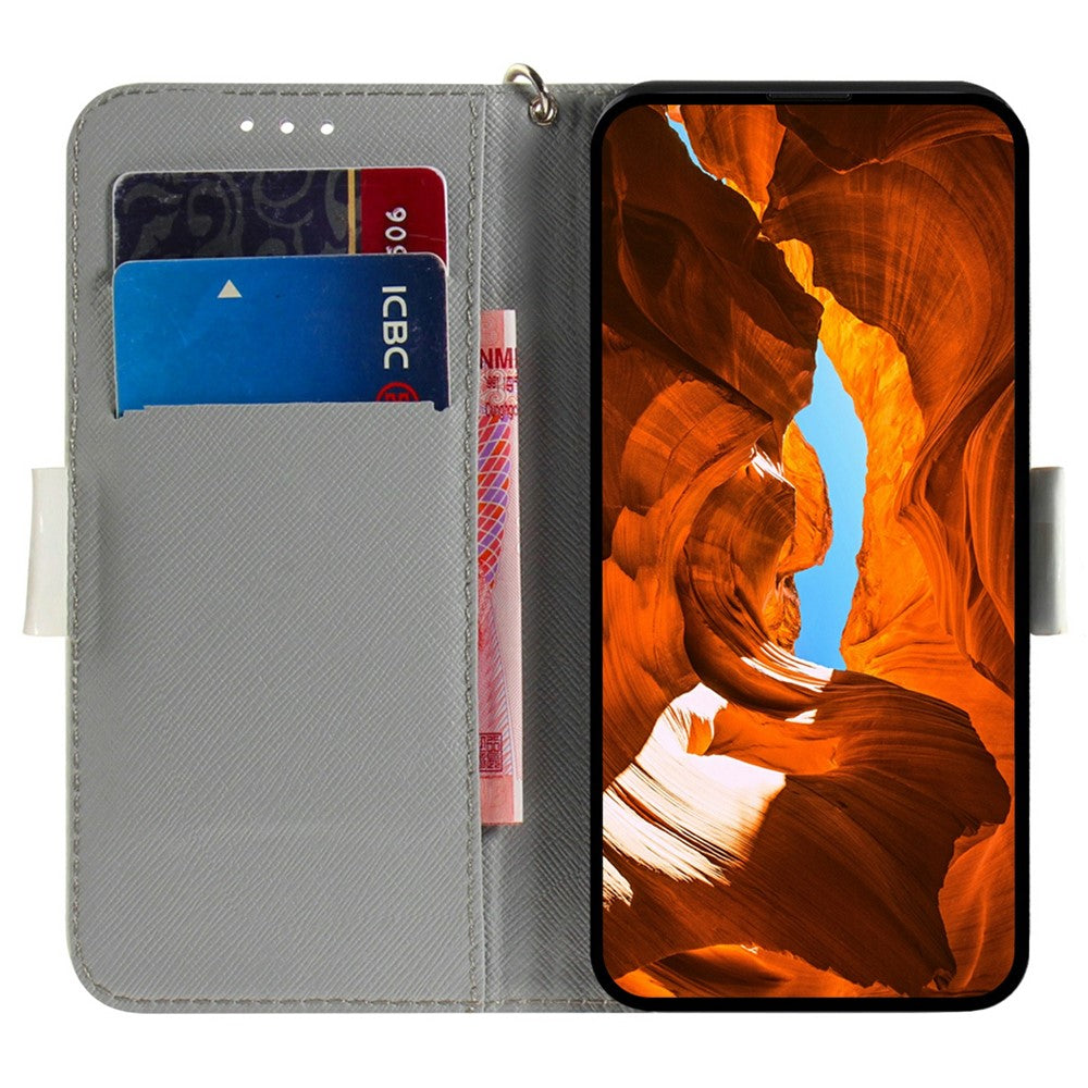 For Xiaomi Redmi Note 15 Pro 4G (Global) Case Pattern Printing Leather Wallet Phone Cover with Wrist Strap
