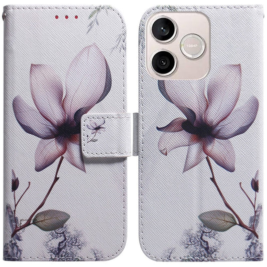 Honor 600 Lite 5G Handyhülle – Brieftaschen- aus Leder mit Musterdruck