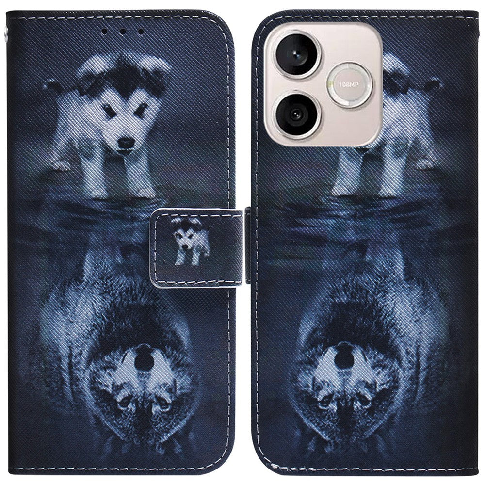 For Honor 600 Lite 5G Wallet Case Pattern Print Leather Phone Cover