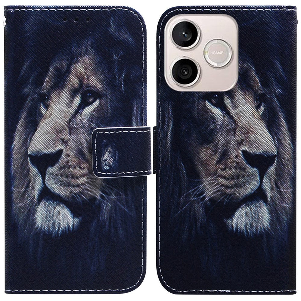 For Honor 600 Lite 5G Wallet Case Pattern Print Leather Phone Cover