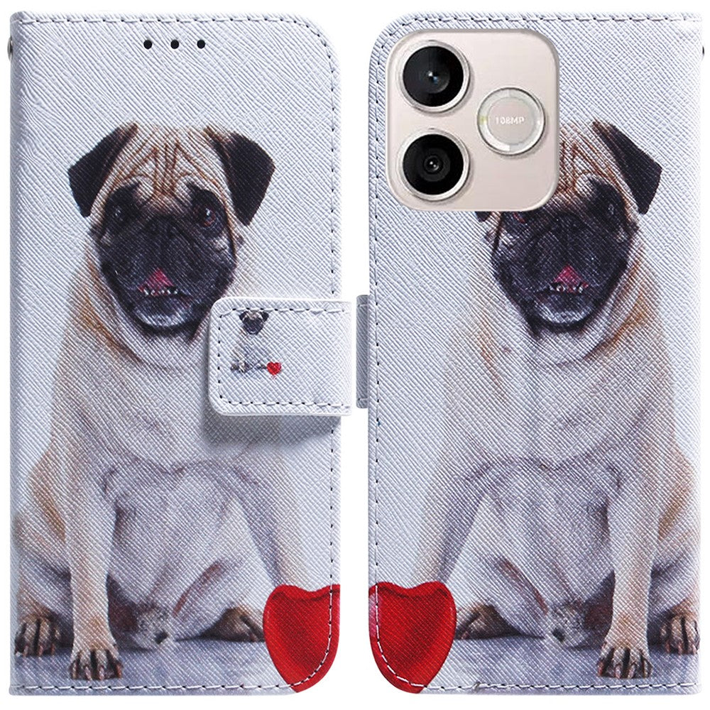 For Honor 600 Lite 5G Wallet Case Pattern Print Leather Phone Cover