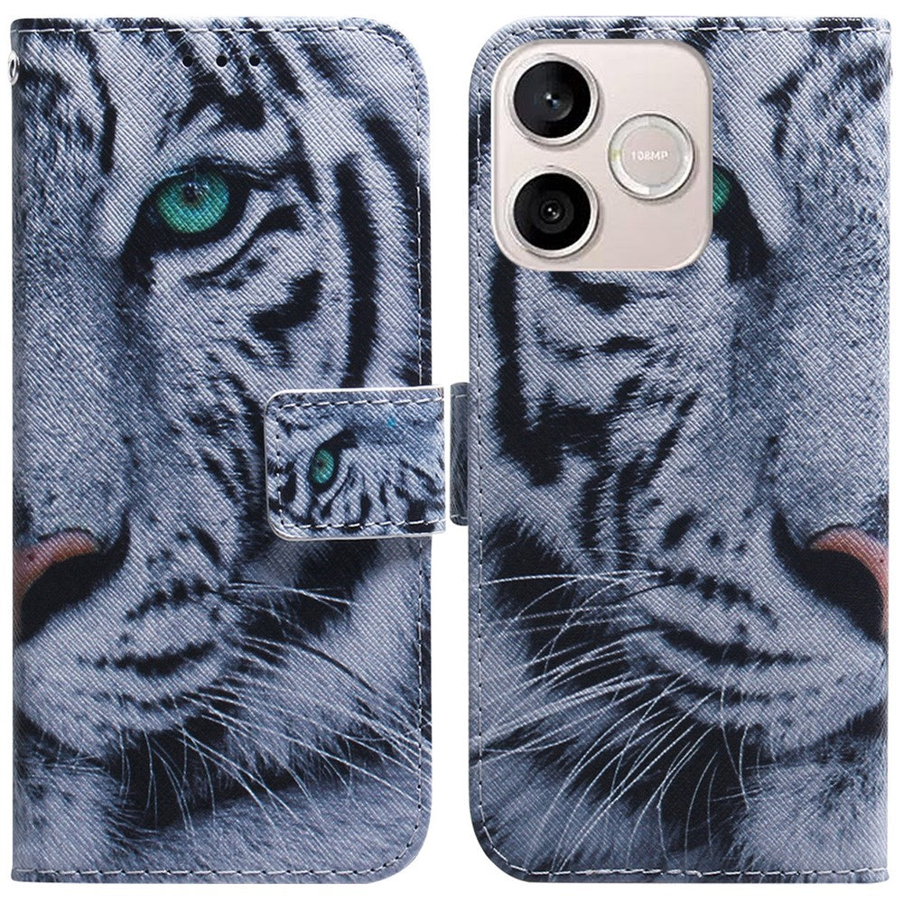 For Honor 600 Lite 5G Wallet Case Pattern Print Leather Phone Cover