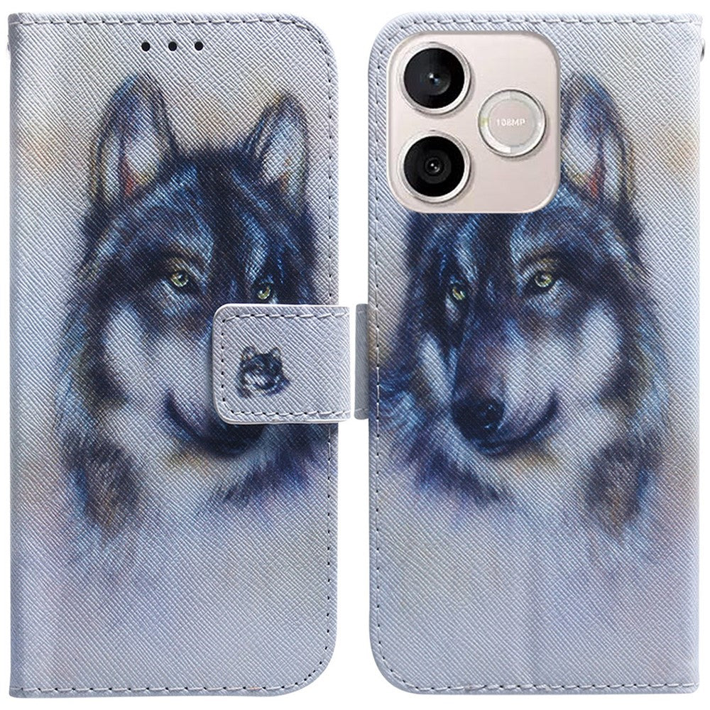 For Honor 600 Lite 5G Wallet Case Pattern Print Leather Phone Cover