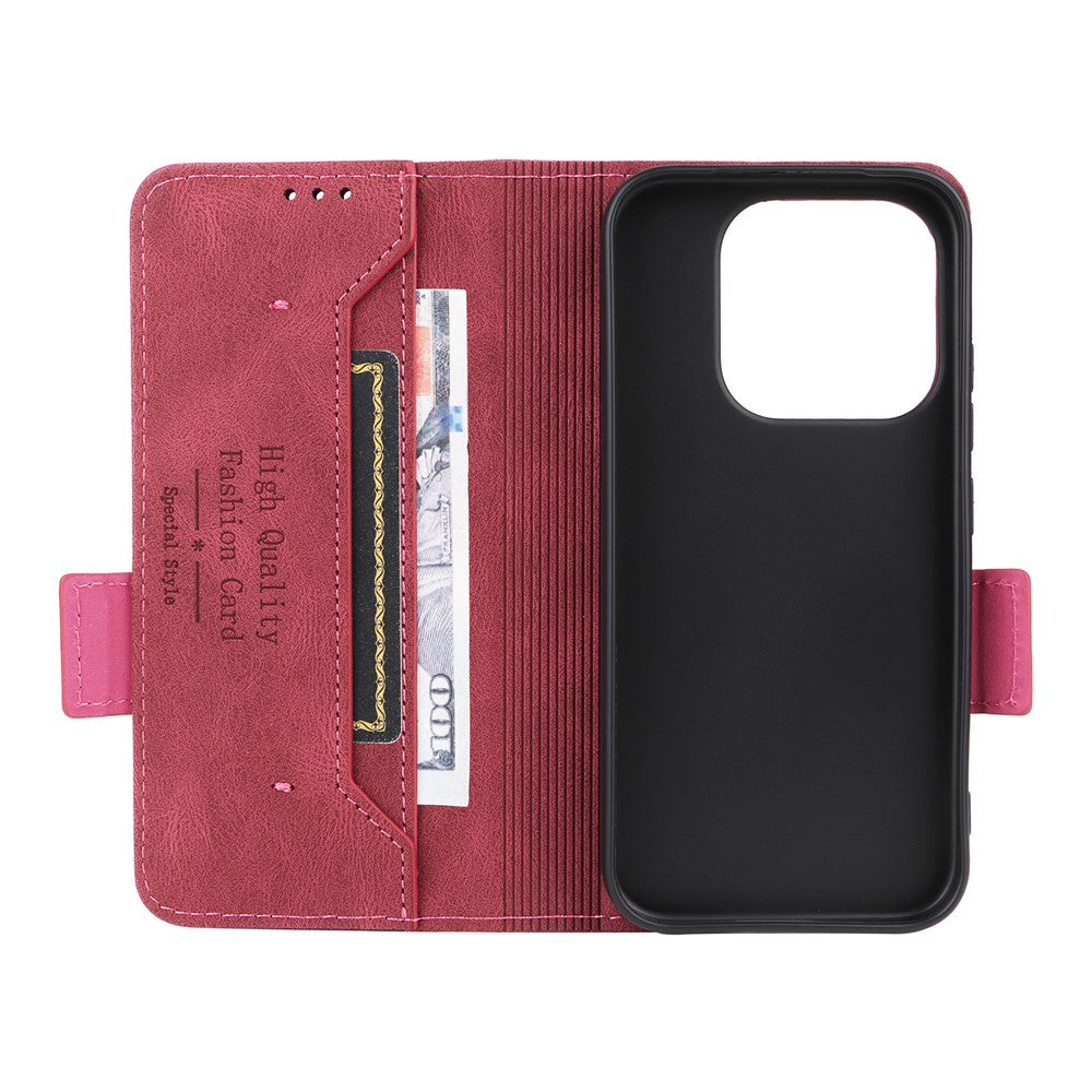 For Xiaomi 17 Case Leather Wallet Flip Phone Cover with Hardware Decor