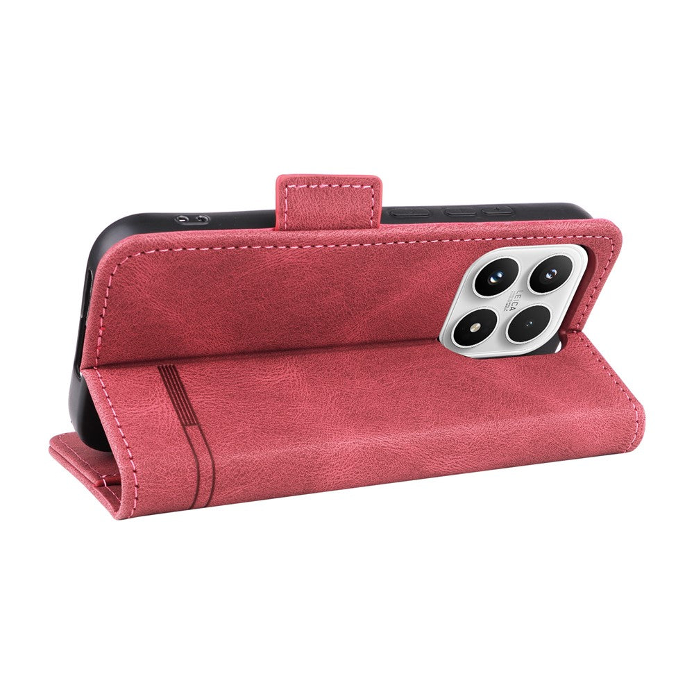 For Xiaomi 17 Case Leather Wallet Flip Phone Cover with Hardware Decor