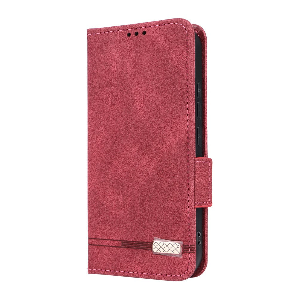 For Xiaomi 17 Case Leather Wallet Flip Phone Cover with Hardware Decor