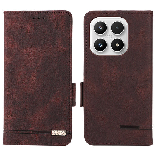 Xiaomi 17 Wallet-Handyhülle – Leder Flip mit Hardware-Dekor