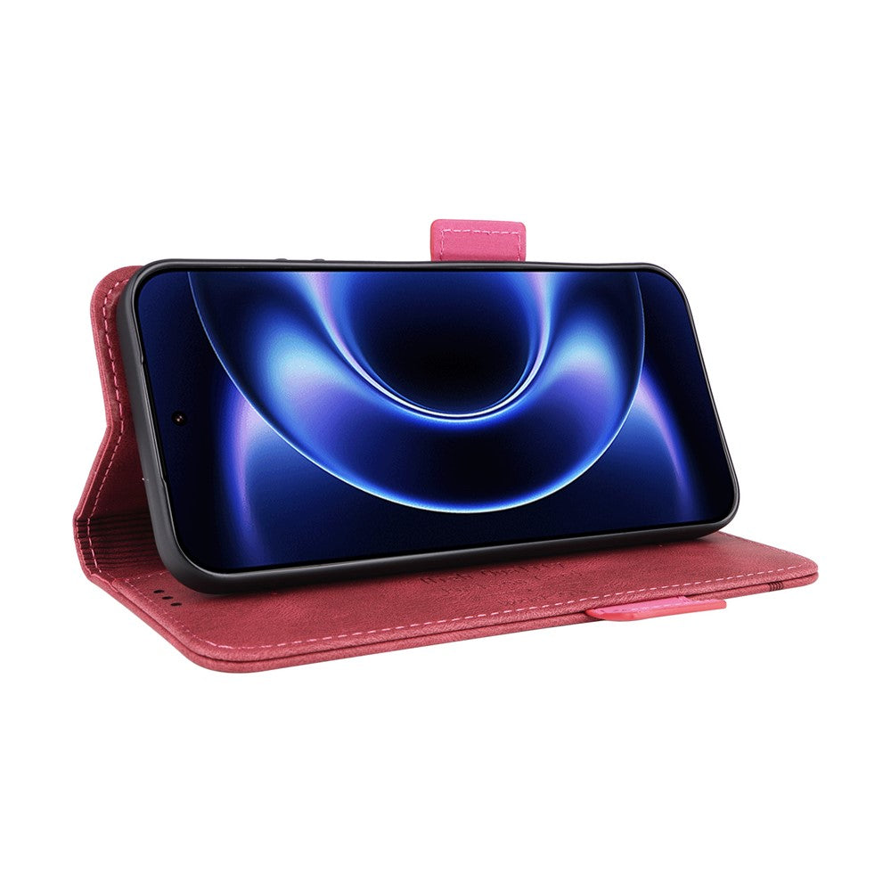 For Xiaomi 17 Ultra 5G Case Leather Wallet Flip Phone Cover with Hardware Decor