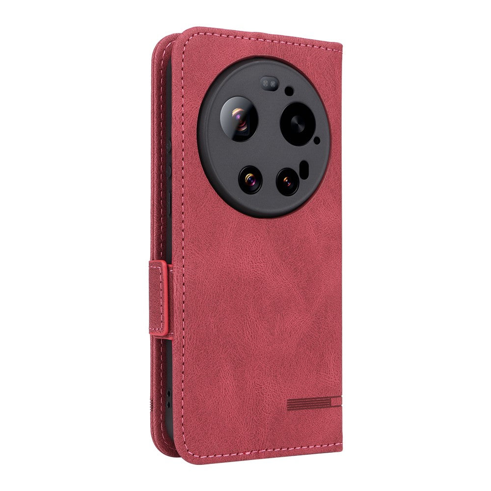 For Xiaomi 17 Ultra 5G Case Leather Wallet Flip Phone Cover with Hardware Decor