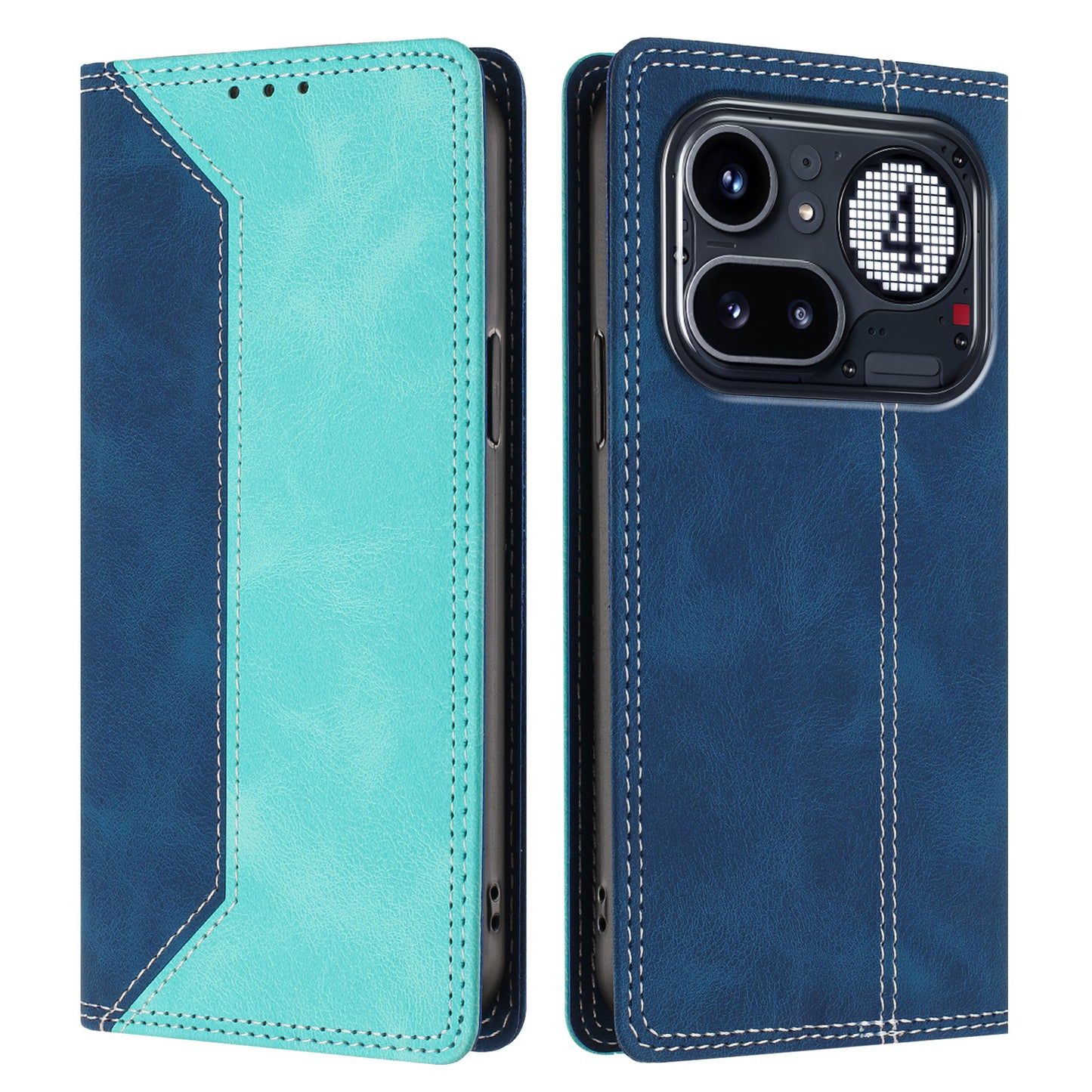 For Nothing Phone (4a) Pro Leather Case Skin Touch Color Splicing RFID Blocking Wallet Stand Phone Cover