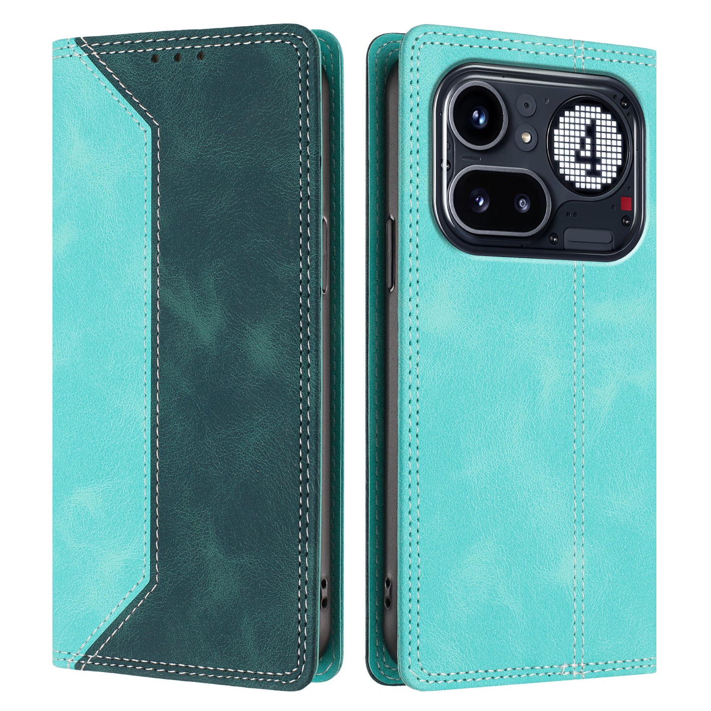 For Nothing Phone (4a) Pro Leather Case Skin Touch Color Splicing RFID Blocking Wallet Stand Phone Cover