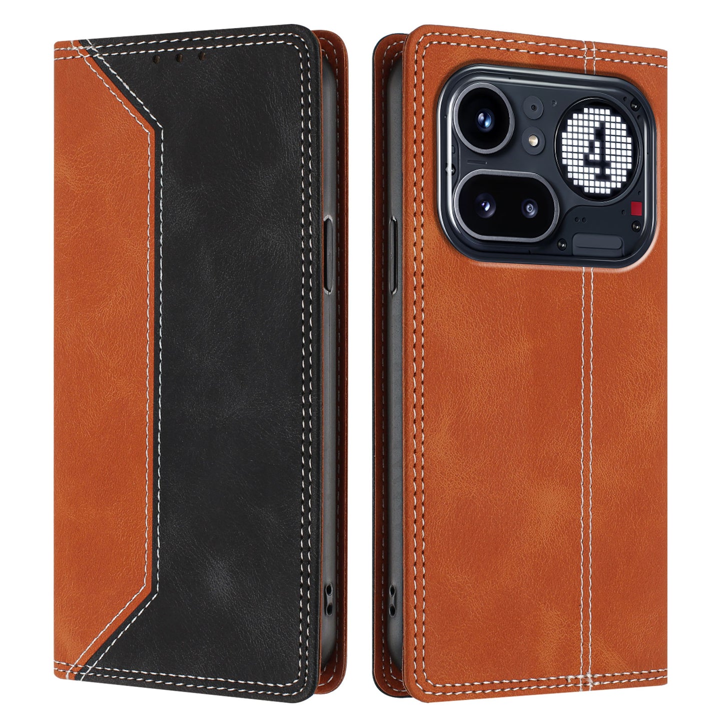 For Nothing Phone (4a) Pro Leather Case Skin Touch Color Splicing RFID Blocking Wallet Stand Phone Cover