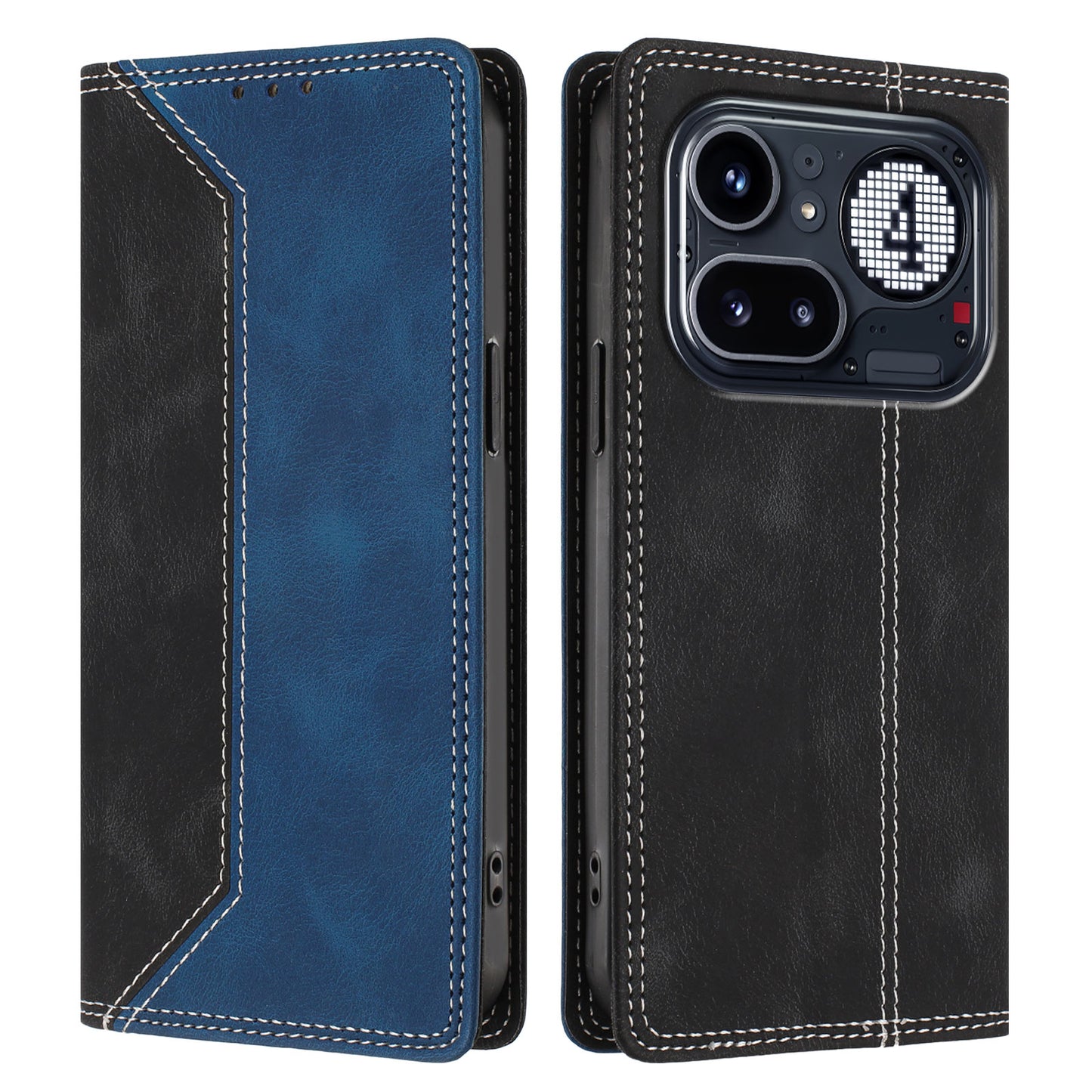 For Nothing Phone (4a) Pro Leather Case Skin Touch Color Splicing RFID Blocking Wallet Stand Phone Cover