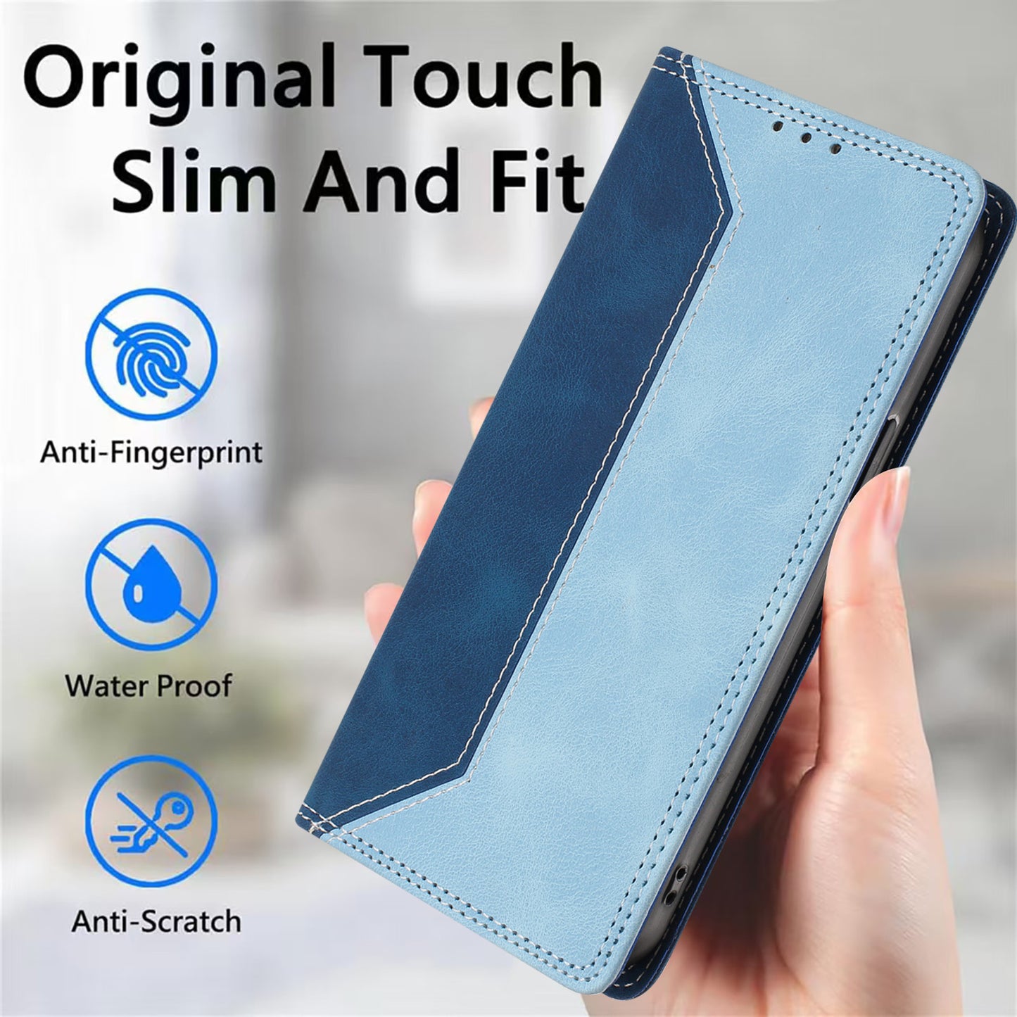 For Honor 600 Pro 5G / Honor 600 5G Leather Case Skin Touch Color Splicing RFID Blocking Wallet Stand Phone Cover