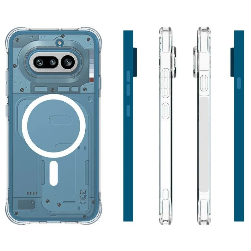 WANLONFENG for Nothing Phone (4a)  TM1 Series 2.0mm Magnetic Case Clear TPU Phone Back Cover