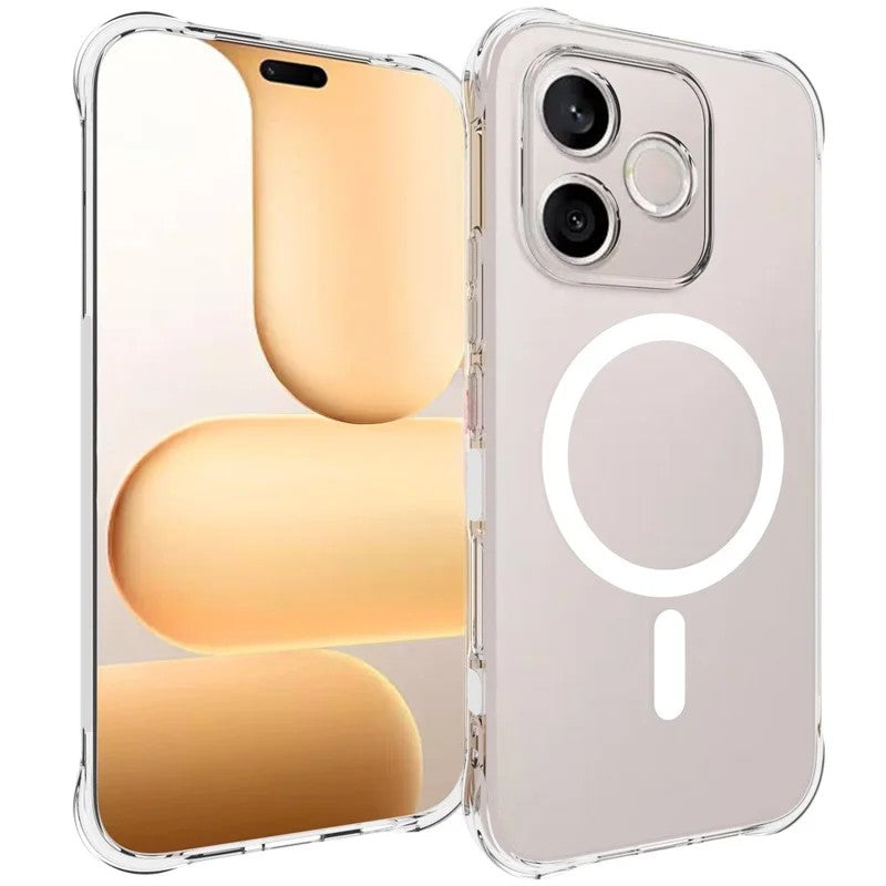 WANLONFENG for Honor 600 Lite 5G  TM1 Series 2.0mm Magnetic Case Clear TPU Phone Back Cover