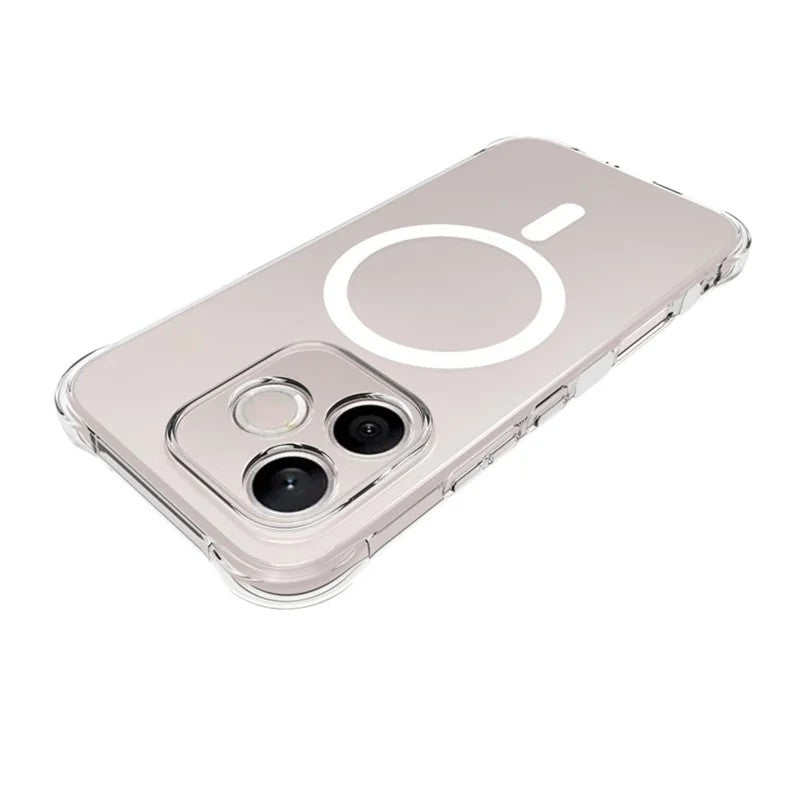 WANLONFENG for Honor 600 Lite 5G  TM1 Series 2.0mm Magnetic Case Clear TPU Phone Back Cover
