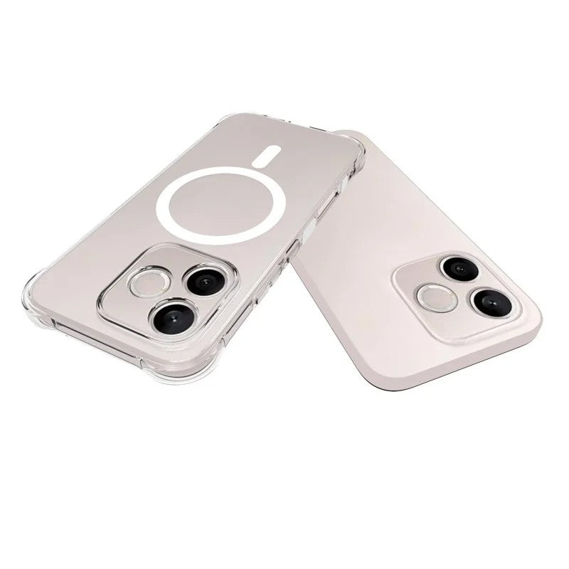 WANLONFENG for Honor 600 Lite 5G  TM1 Series 2.0mm Magnetic Case Clear TPU Phone Back Cover