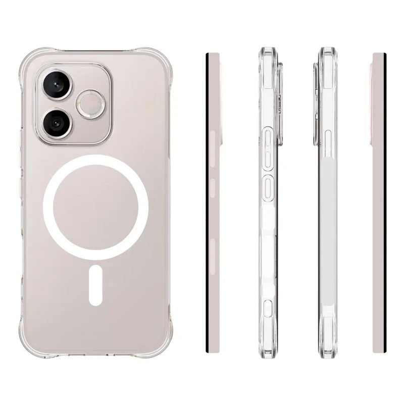 WANLONFENG for Honor 600 Lite 5G  TM1 Series 2.0mm Magnetic Case Clear TPU Phone Back Cover