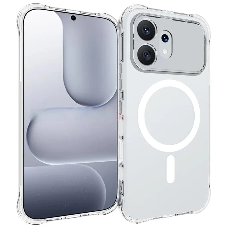 WANLONFENG for Honor 600 5G  TM1 Series 2.0mm Magnetic Case Clear TPU Phone Back Cover
