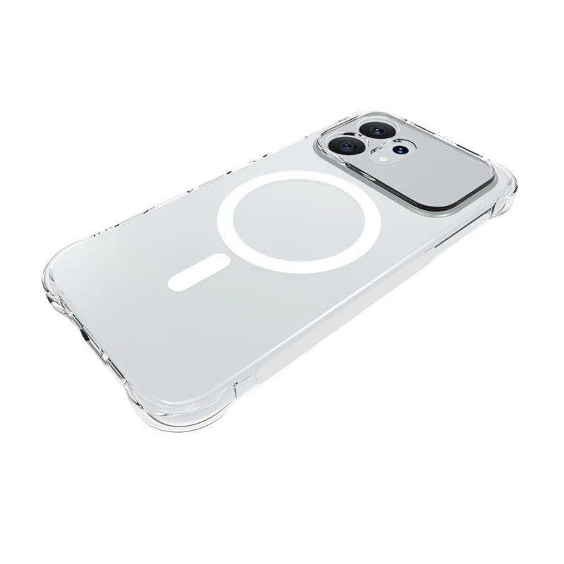 WANLONFENG for Honor 600 5G  TM1 Series 2.0mm Magnetic Case Clear TPU Phone Back Cover
