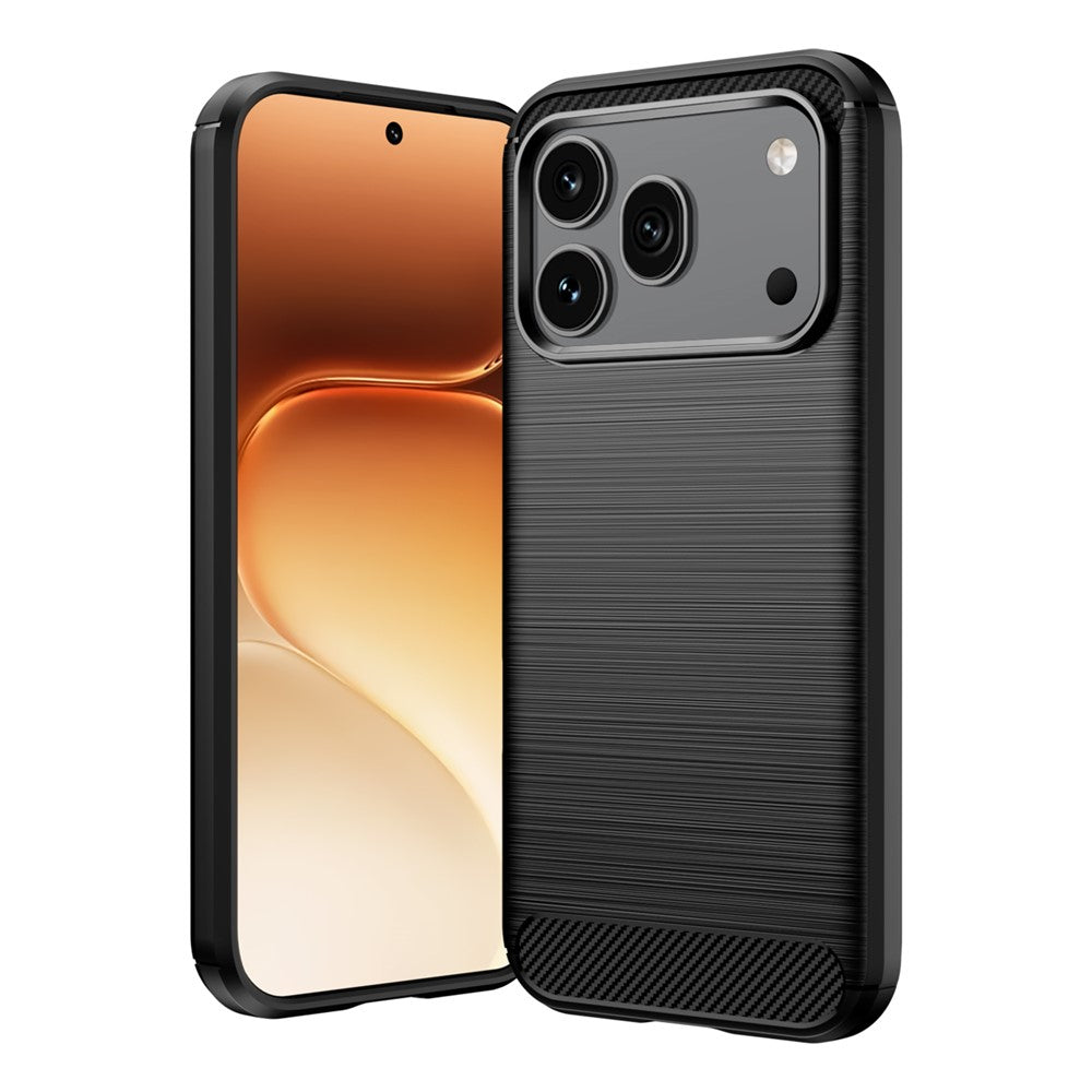 For Honor 600 5G  /  600 Pro 5G TPU Case Carbon Fiber Texture Brushed Protective Phone Cover