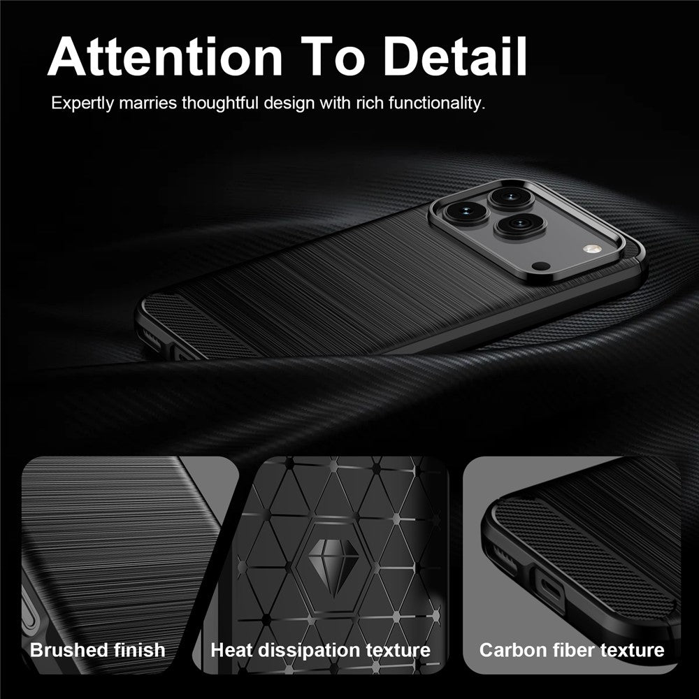 For Honor 600 5G  /  600 Pro 5G TPU Case Carbon Fiber Texture Brushed Protective Phone Cover