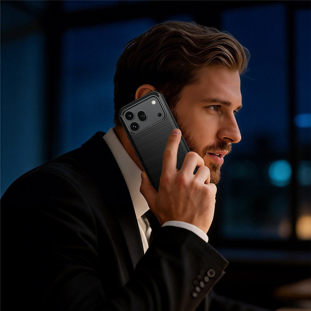 For Honor 600 5G  /  600 Pro 5G TPU Case Carbon Fiber Texture Brushed Protective Phone Cover