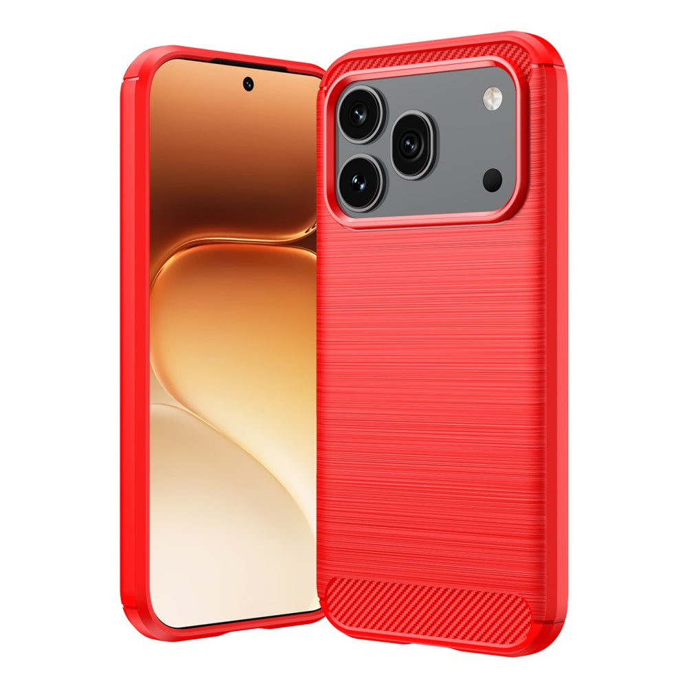 For Honor 600 5G  /  600 Pro 5G TPU Case Carbon Fiber Texture Brushed Protective Phone Cover