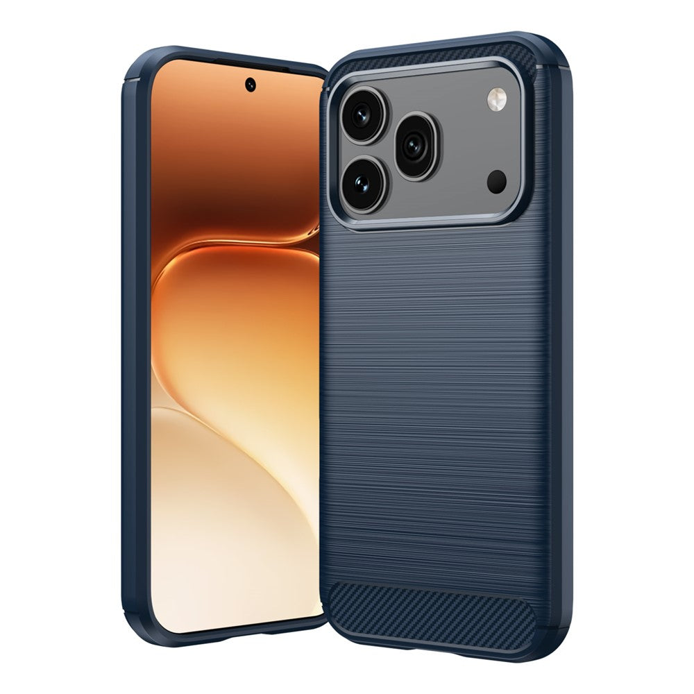 For Honor 600 5G  /  600 Pro 5G TPU Case Carbon Fiber Texture Brushed Protective Phone Cover