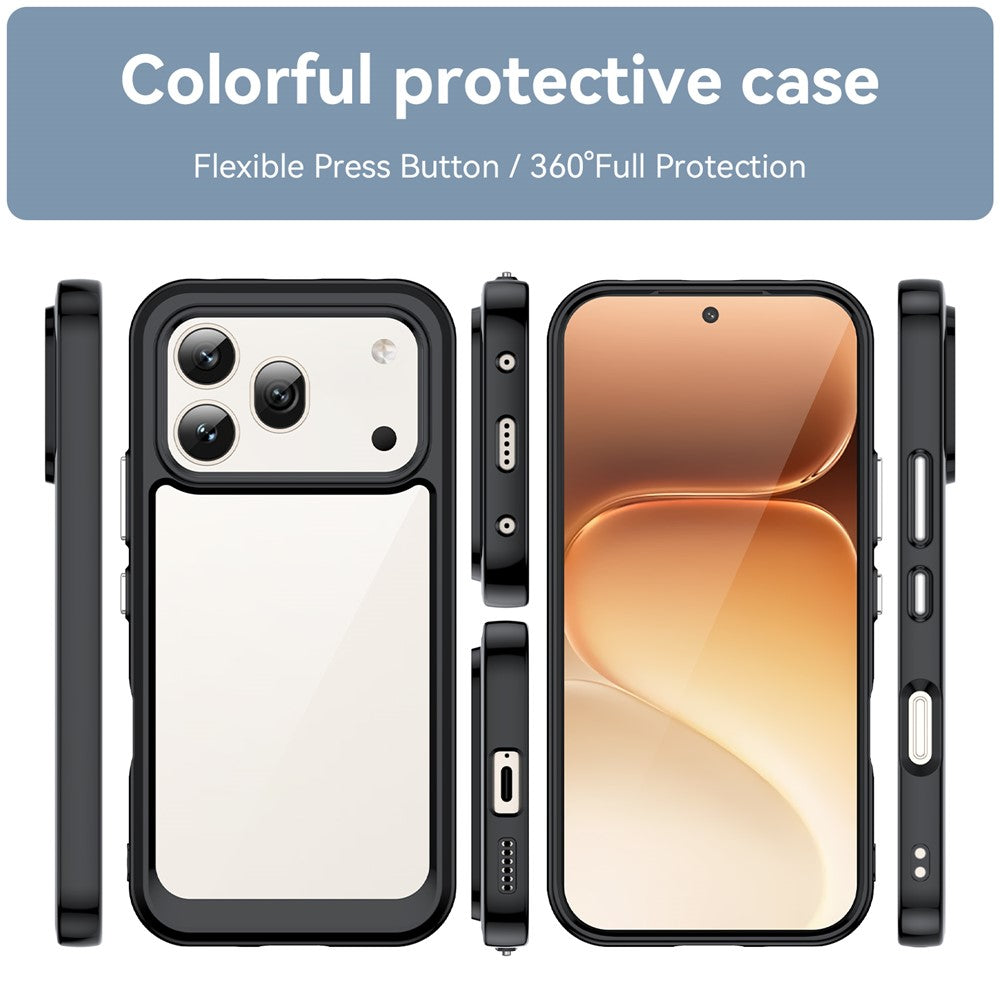 Honor 600 5G  /  600 Pro 5G Transparente Handyhülle – Stoßfeste Rückseite, aus TPU & Acryl
