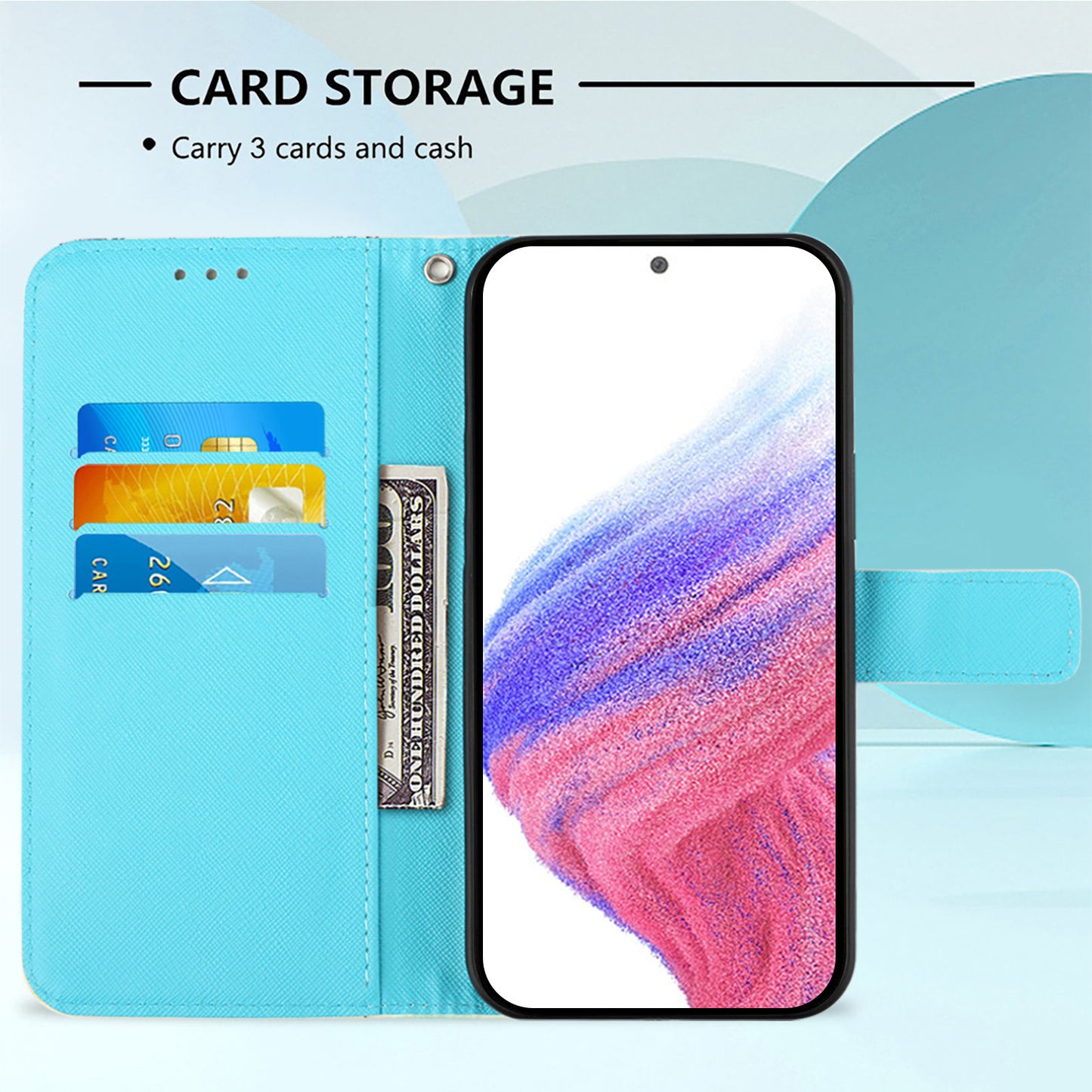 Nothing Phone (4a) Wallet-Handyhülle – Aus Leder, mit 3D-Musterdruck, Brieftaschenfunktion, Ständer, mit Tragegurt