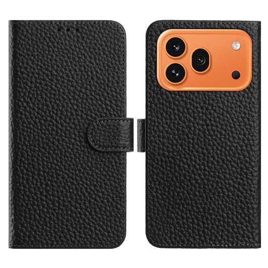 Honor 600 5G / Honor 600 Pro 5G Wallet-Handyhülle – Standfunktion Litchi Textur Echtes Rindsleder Flip