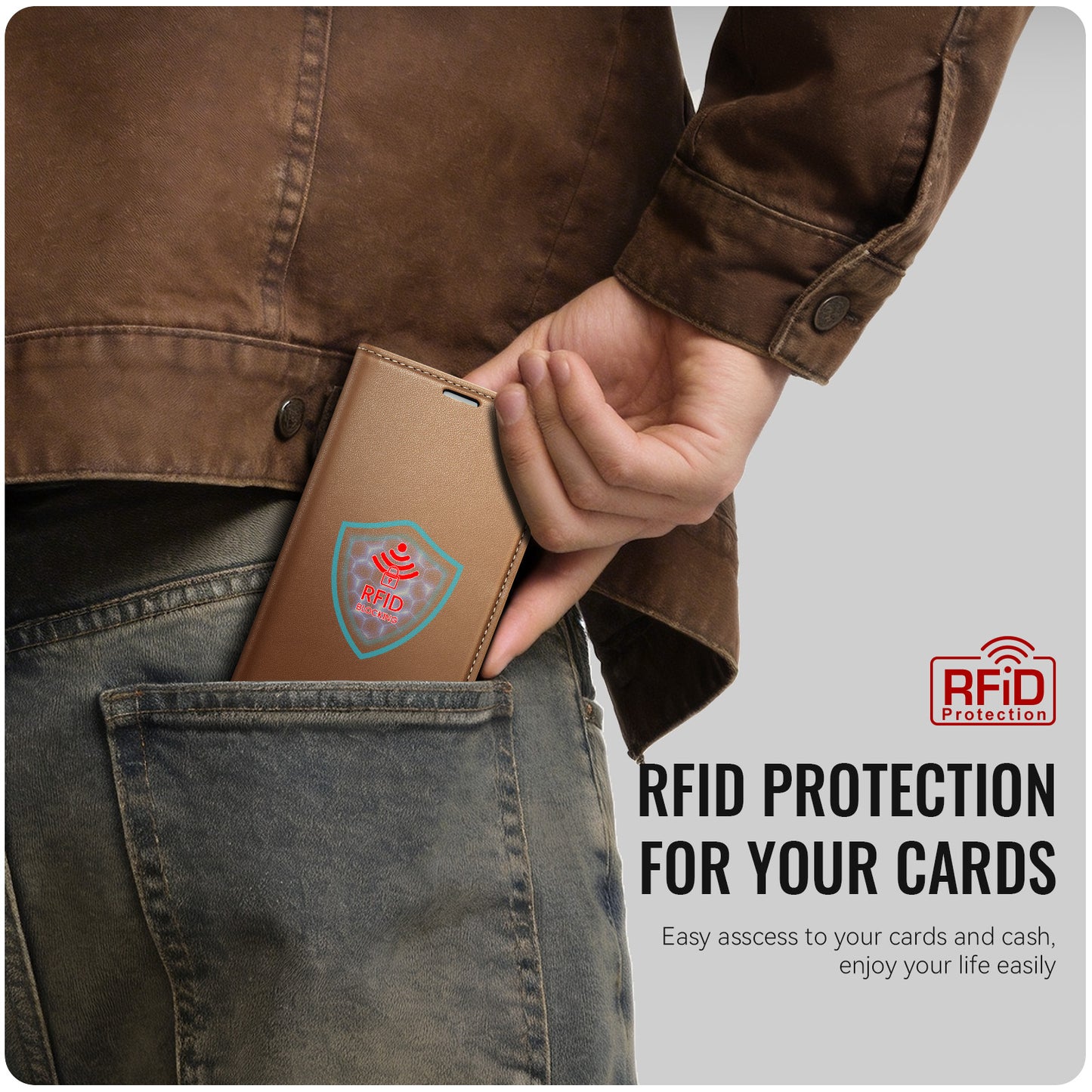 CaseMe for Xiaomi 17 Ultra 5G Case CASEME 023 Series RFID Blocking Wallet Stand Glossy Litchi Texture Leather Phone Cover