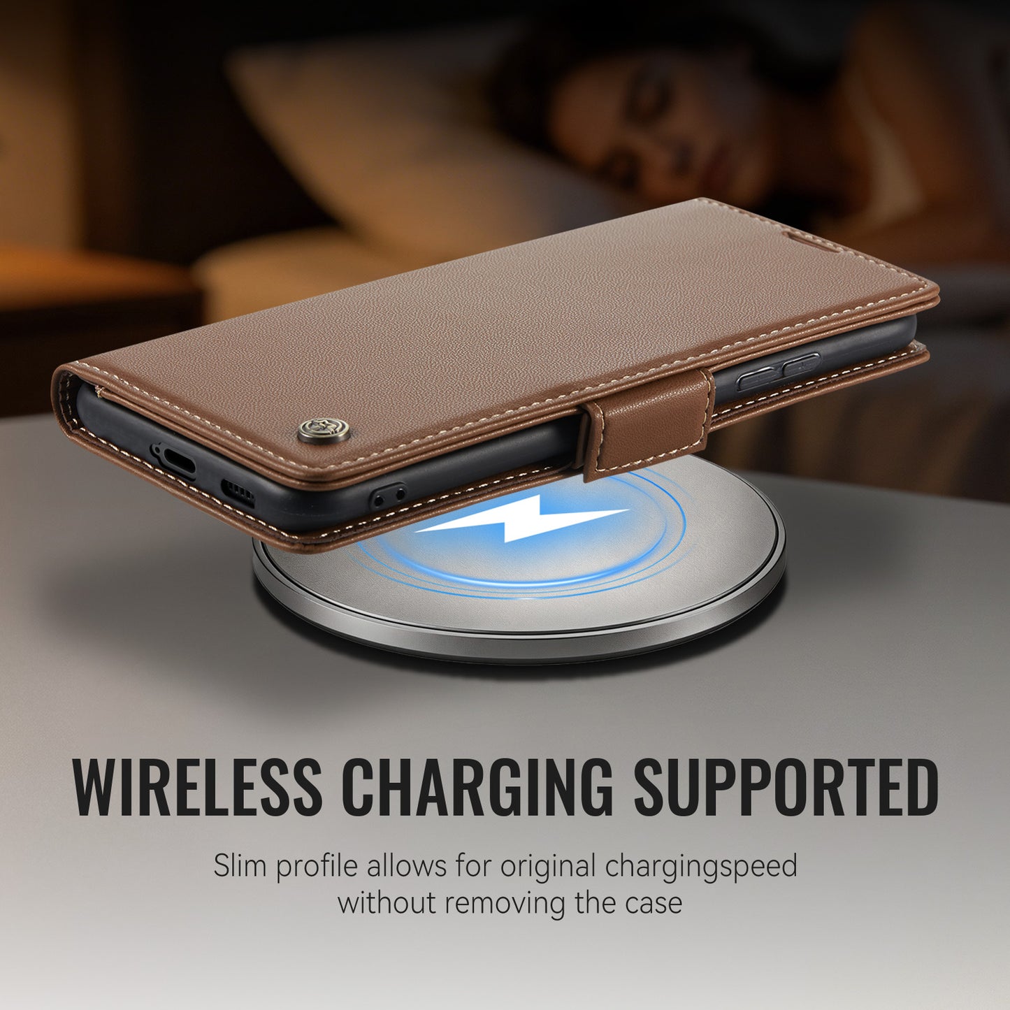 CaseMe for Xiaomi 17 Ultra 5G Case CASEME 023 Series RFID Blocking Wallet Stand Glossy Litchi Texture Leather Phone Cover