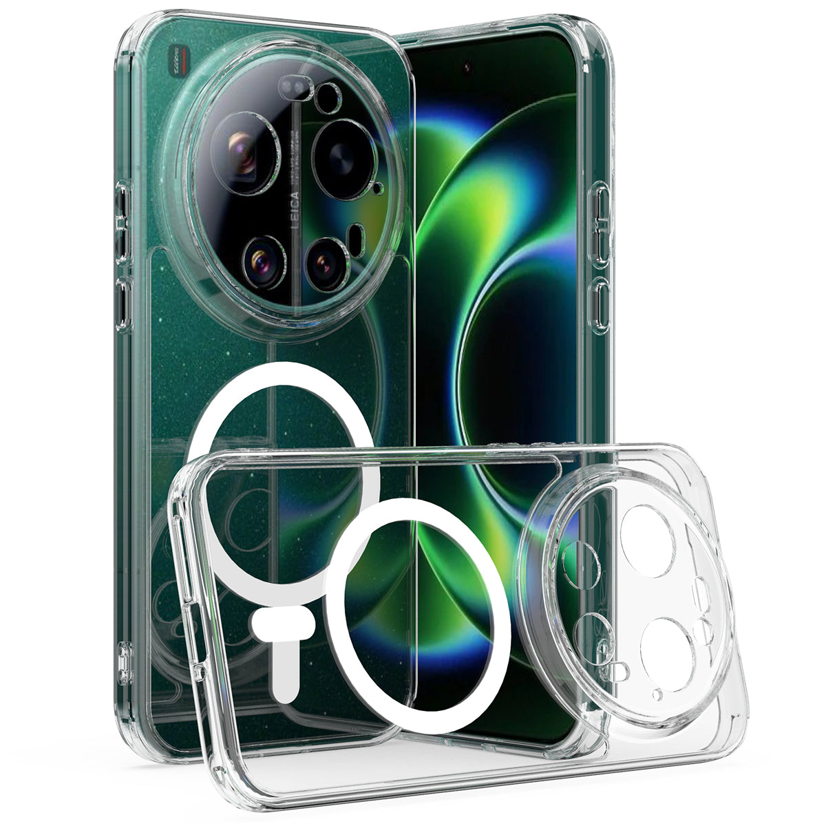 Xiaomi 17 Ultra 5G – Magnetische transparente Handyhülle aus Acryl und TPU