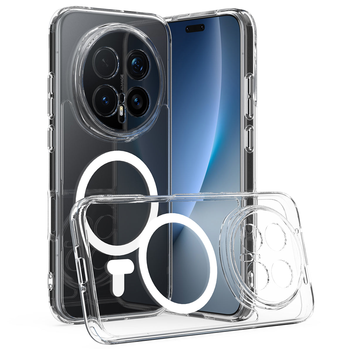 Honor Magic8 Pro 5G Transparente Handyhülle – Magnetisch, aus TPU- & Acryl-Rückseite