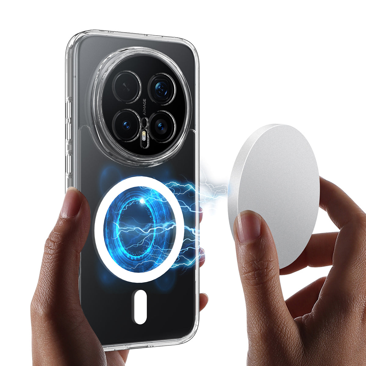 Honor Magic8 Pro 5G Transparente Handyhülle – Magnetisch, aus TPU- & Acryl-Rückseite