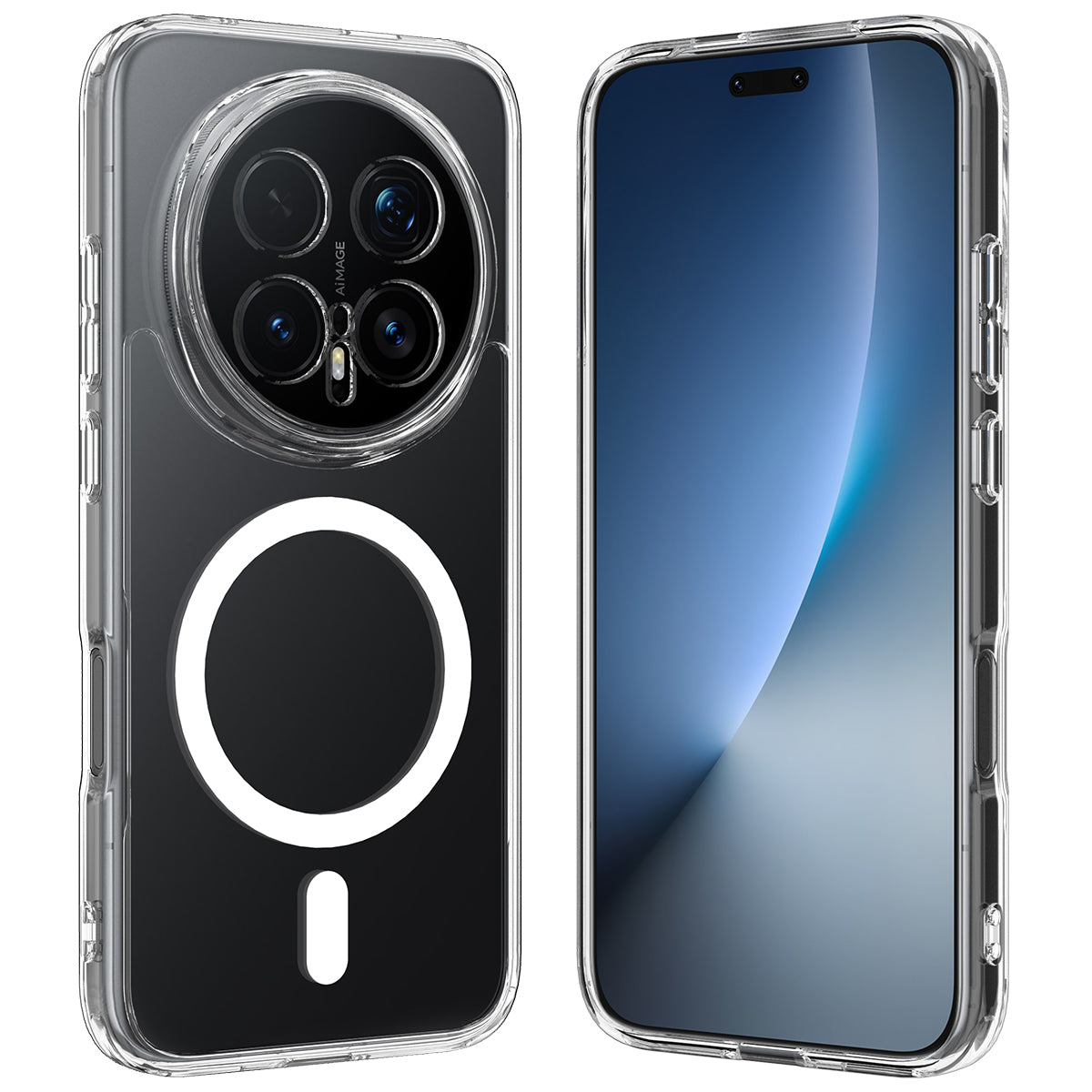 Honor Magic8 Pro 5G Transparente Handyhülle – Magnetisch, aus TPU- & Acryl-Rückseite