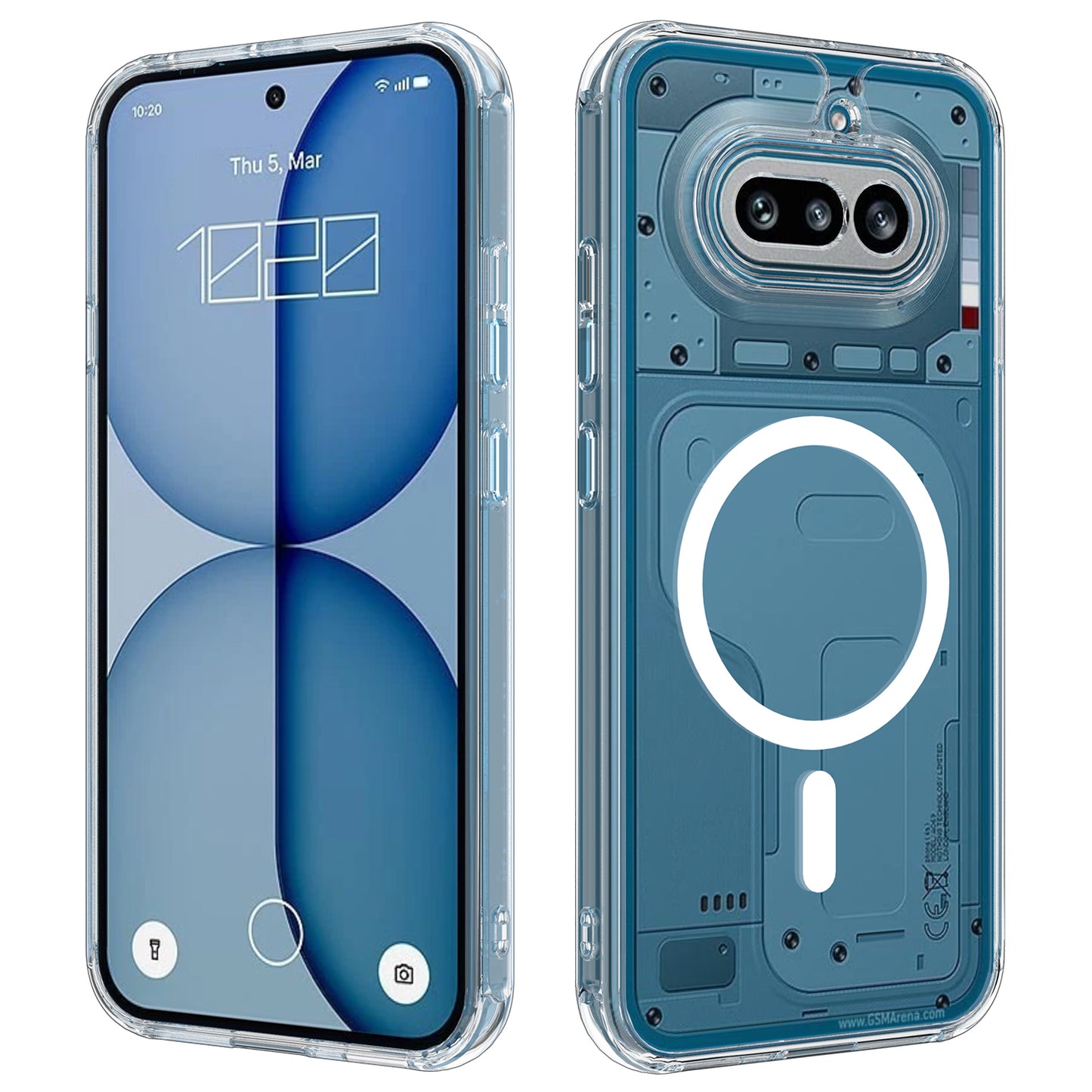 Nothing Phone (4a) Transparente Handyhülle – Magnetisch, aus TPU- & Acryl-Rückseite