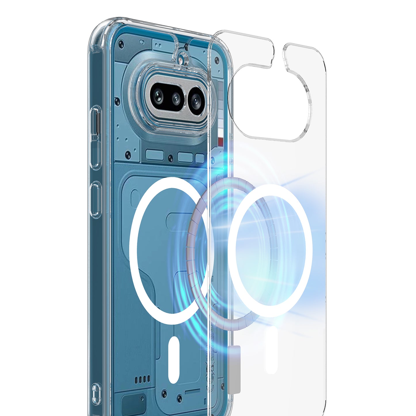 Nothing Phone (4a) Transparente Handyhülle – Magnetisch, aus TPU- & Acryl-Rückseite