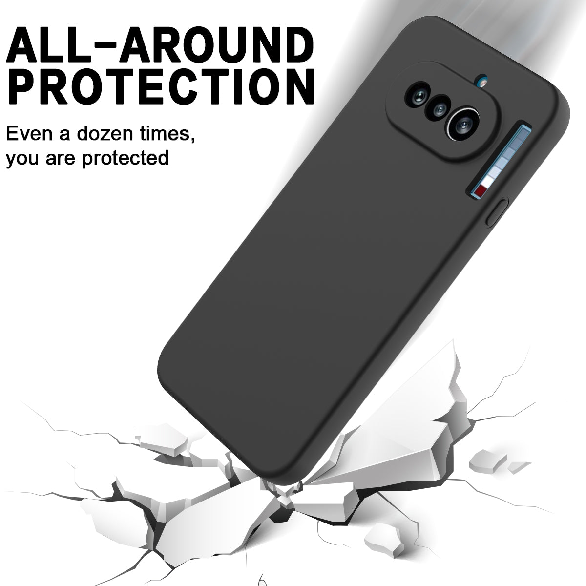 For Nothing Phone (4a) Liquid Silicone Case Phone Back Cover with Hand Strap