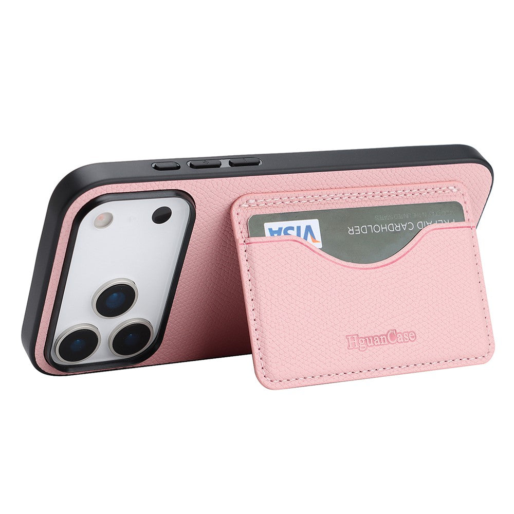 HGUANCASE For iPhone 18 Pro Max / 17 Pro Max Case Wallet Stand Detachable Vintage Leather Phone Cover with Wrist Strap