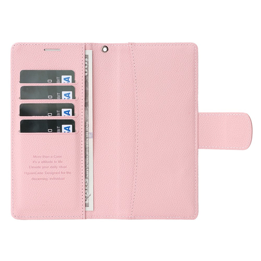 HGUANCASE For iPhone 18 Pro Max / 17 Pro Max Case Wallet Stand Detachable Vintage Leather Phone Cover with Wrist Strap